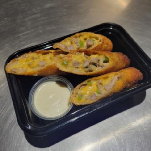 STEAK N CHEESE EGGROLLS.