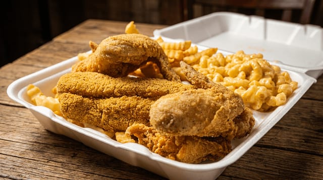 Chicken & Fish Plate.
