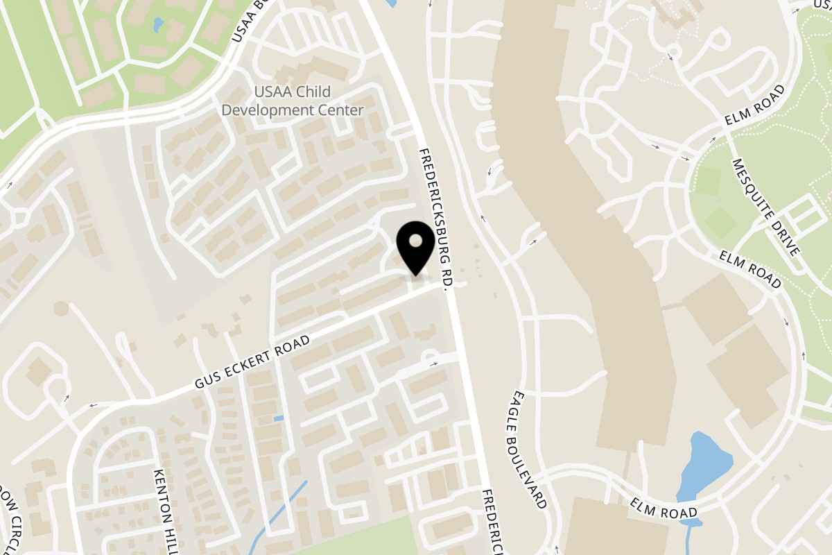 Map showing the location of Barnet's Midnight Provisions on 9903 Fredericksburg Rd in San Antonio